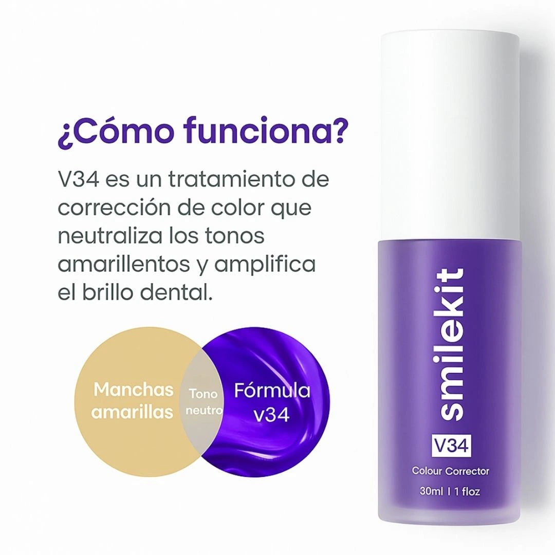 2X V34 Smile | Blanqueador Dental Rápido