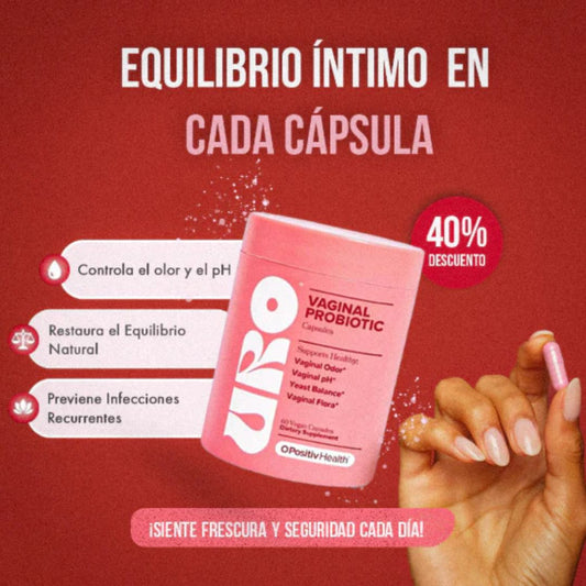 🌸 URO Probiótico Vaginal – 60 Cápsulas Veganas