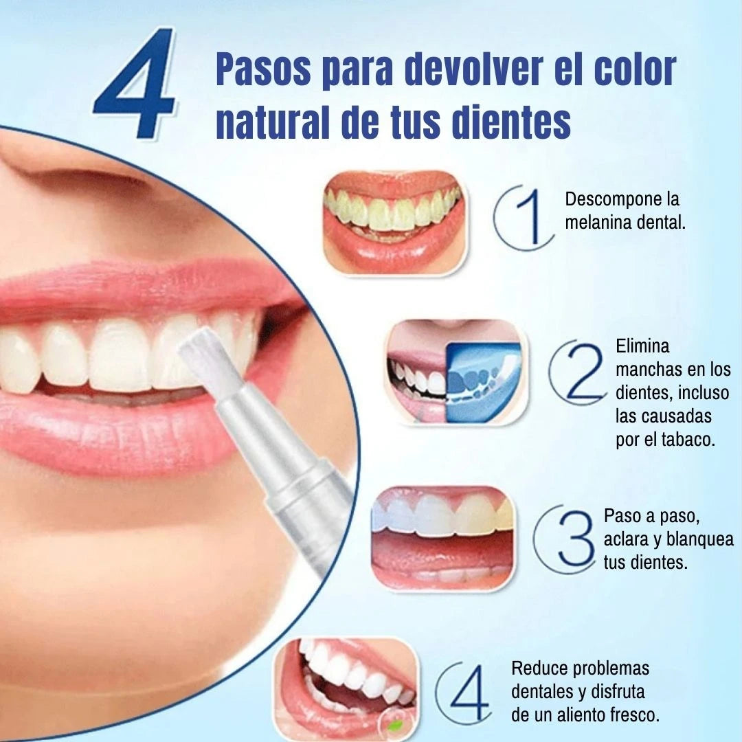 2X Lapiz Blanqueador Dental 🦷 Borra manchas, revela tu brillo