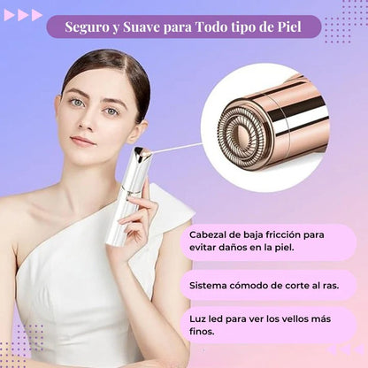 Depiladora Facial & Perfiladora de Cejas 2 en 1 Recargable