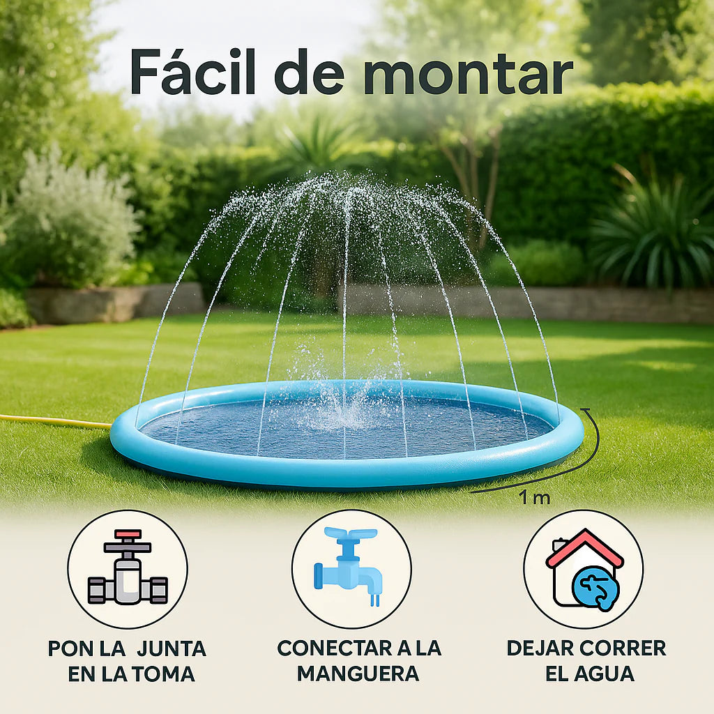 Piscina con Chorros + Cepillo GRATIS para tu peludo