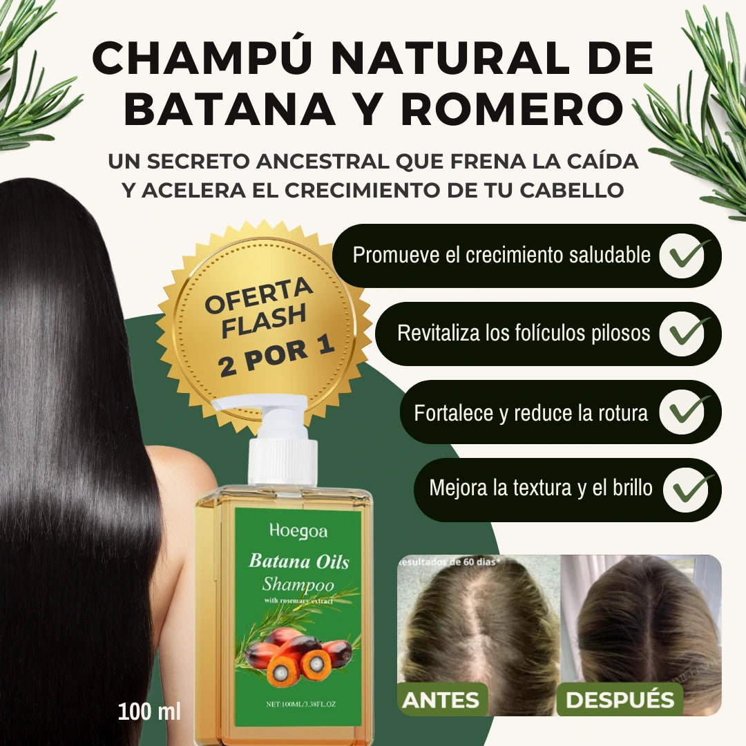 OFERTA 2 POR 1 | Champú Natural de Batana y Extracto de Romero