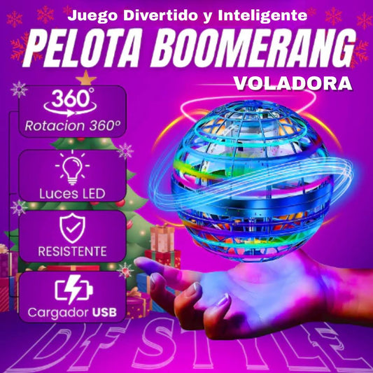 FlyBallBoom | Pelota boomerang luminosa para todas las edades