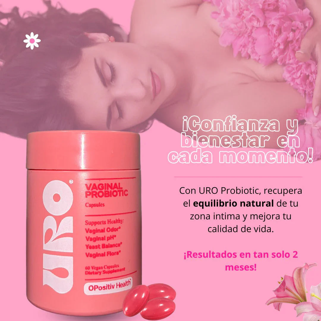 🌸 URO Probiótico Vaginal – 60 Cápsulas Veganas