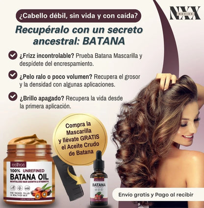 Mascarilla Capilar con Aceite de Batana + Aceite 100% natural GRATIS